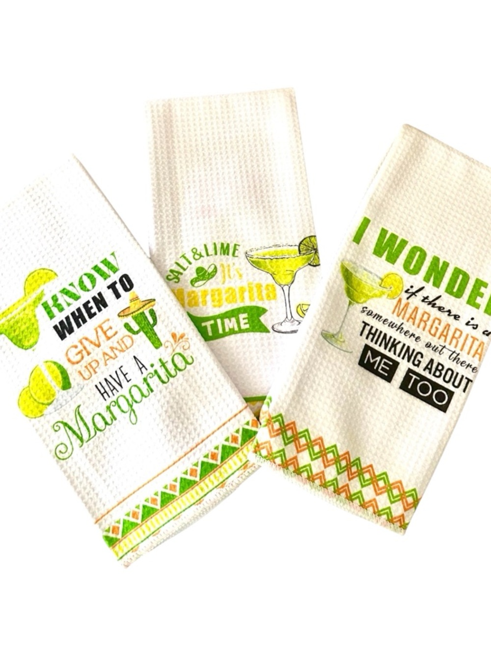 Remagr Kitchen - Set of 3 Cocktail Towels New 24 x 20 Inches Fun Cocktail Theme